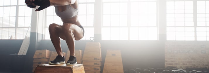 woman training in gym