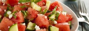 Watermelon, Feta, Mint Salad