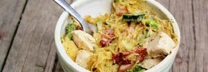 Paleo chicken alfredo bacon