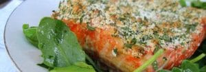 herb crushed salmon salad