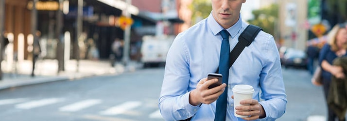 man holding phone