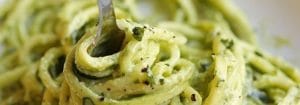 Zucchini Noodles with Creamy Avocado Pesto